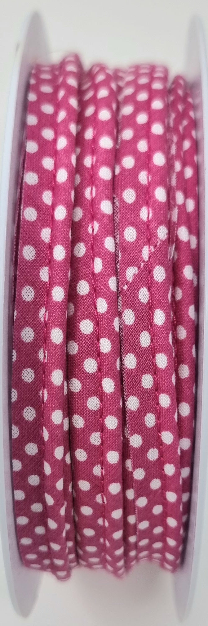 Polka dot piping - 10mm flange by the meter