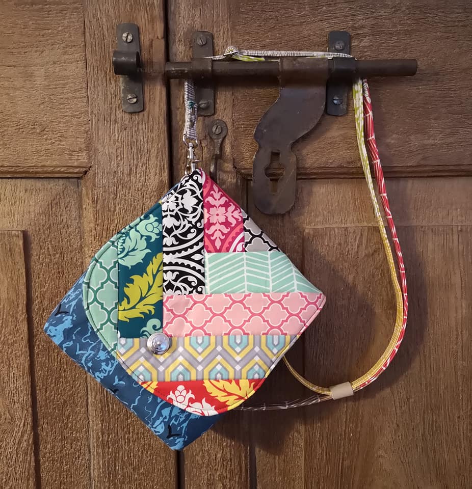 The Crossbody Bag PDF Sewing Pattern patchwork fabric