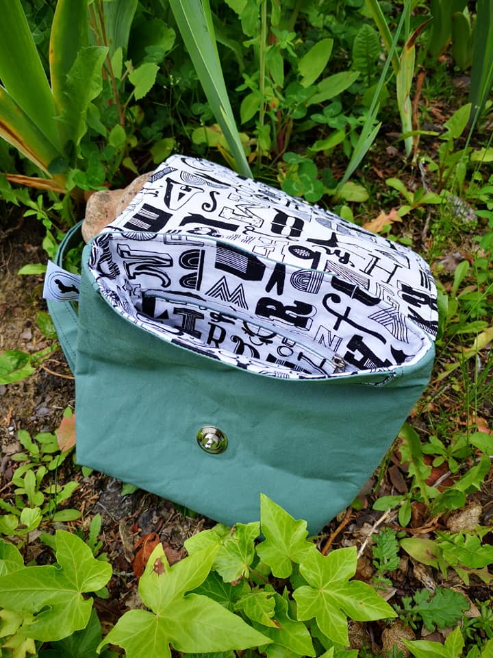 The Crossbody Bag PDF Sewing Pattern alphabet interior