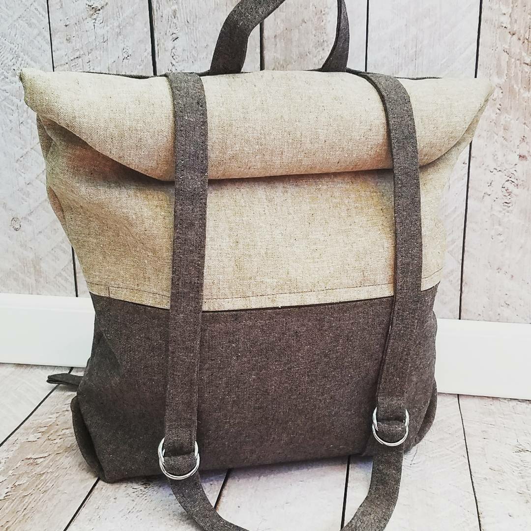 Atlas Rucksack sewing pattern made By Melissa Magruder Front view