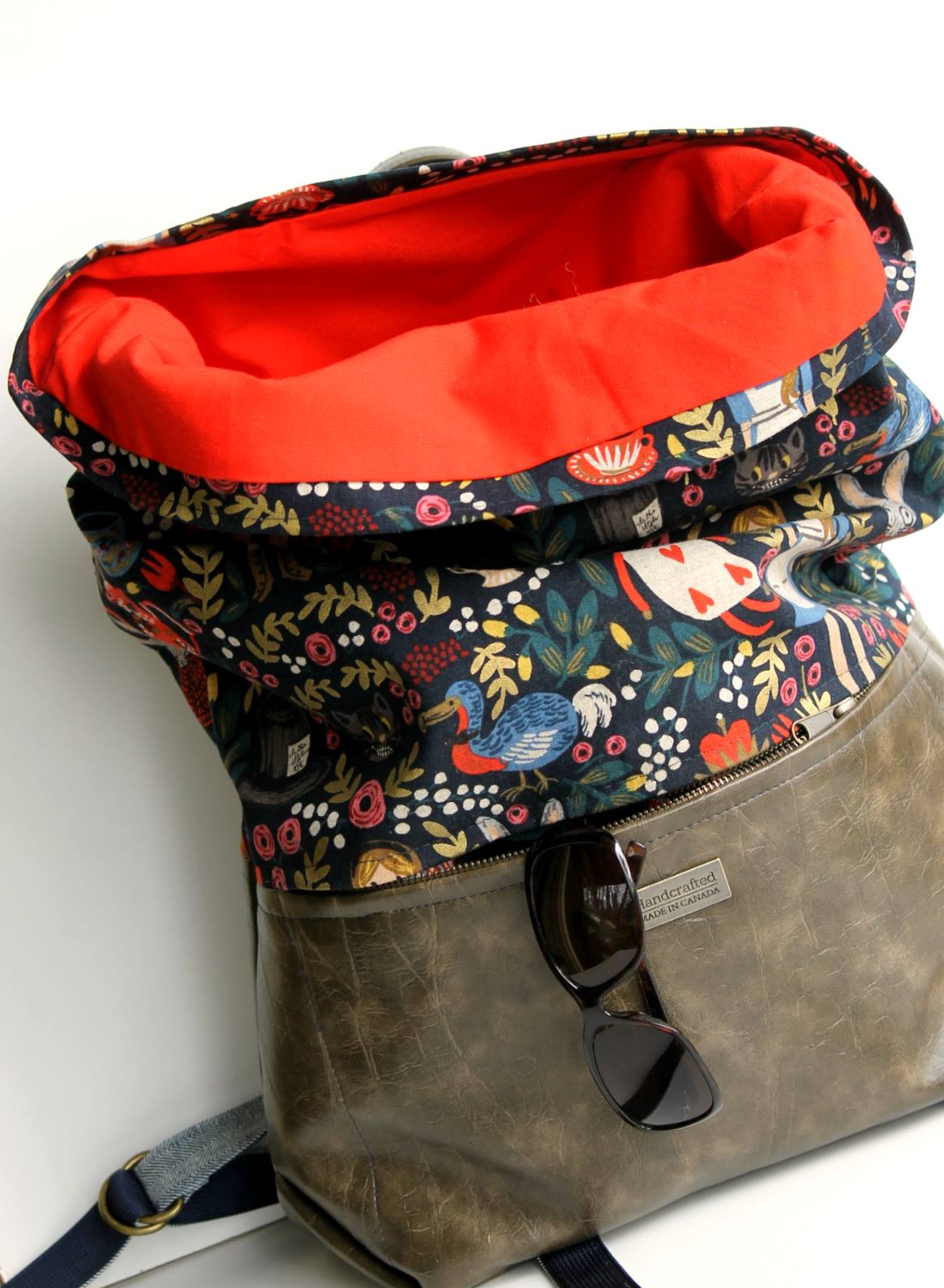 Atlas Rucksack sewing pattern made By Michelle Wilkinson Tripp open flap
