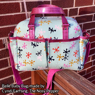 Belle Baby Bag Sewing Pattern Made by The Nosy Pepper