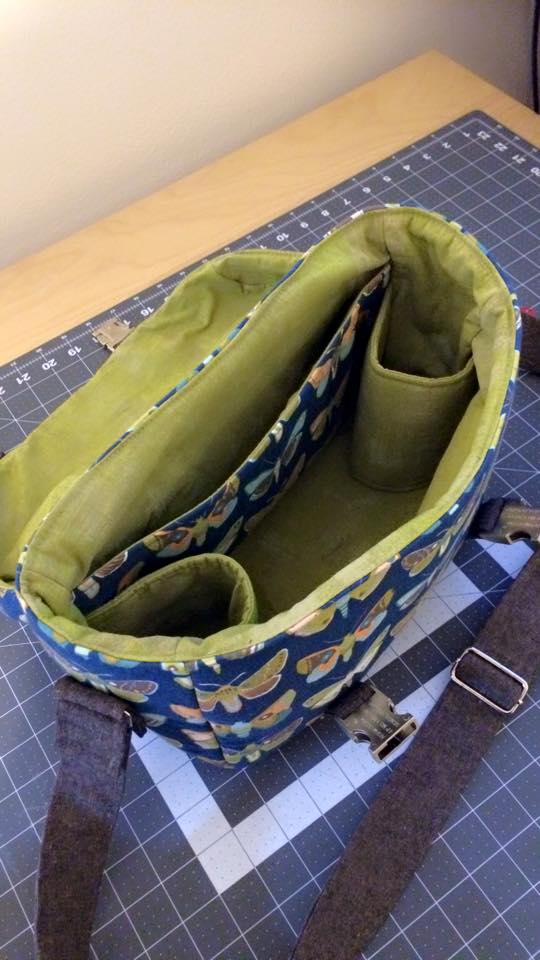 Camille Camera Bag Sewing Pattern  interior view