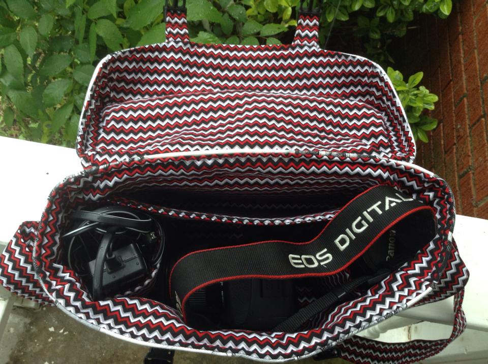 Camille Camera Bag Sewing Pattern  made by Heidi Boatman Meeks interior view