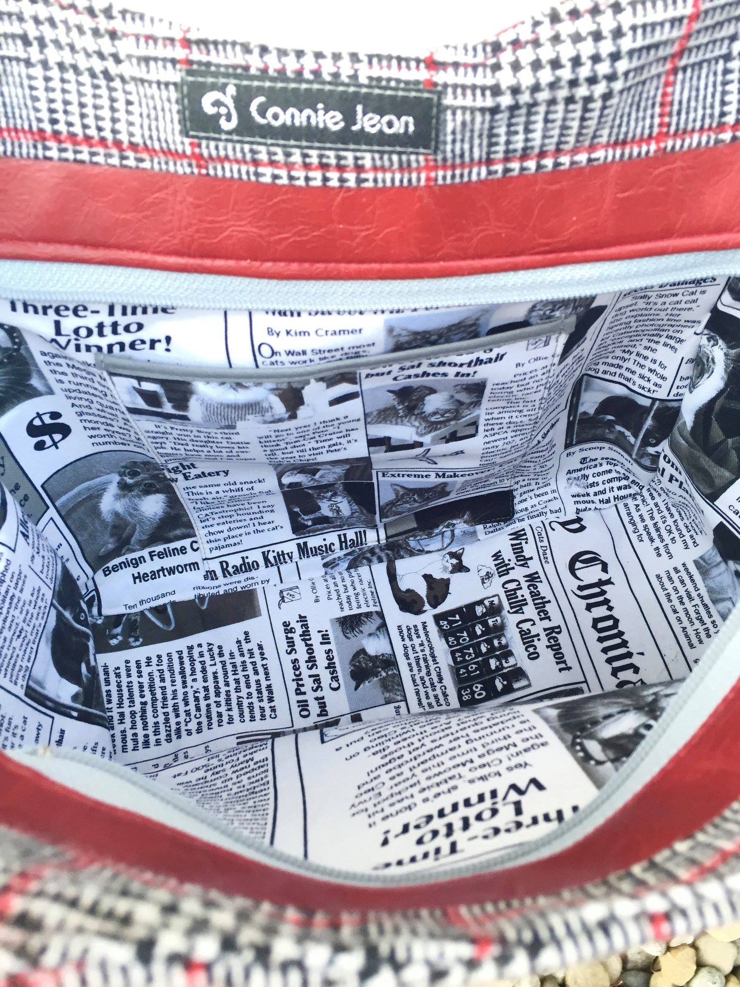 Celine Zip Top Tote Sewing Pattern made by Connie Tkach