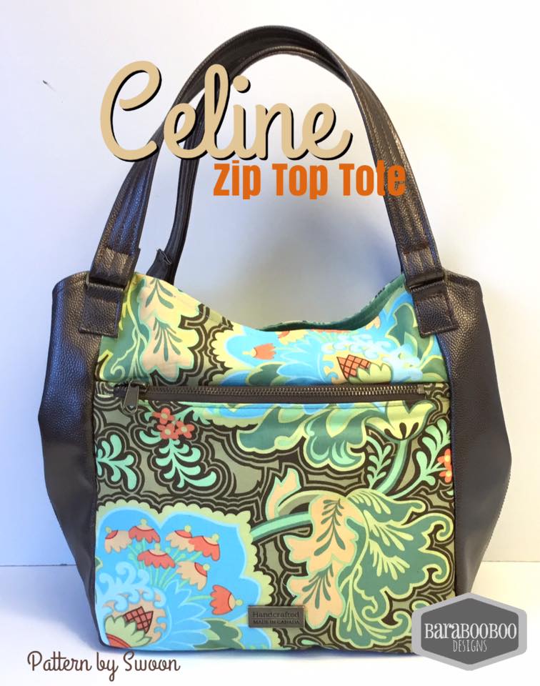 Celine Zip Top Tote Sewing Pattern made by Michelle Wilkinson Tripp full view