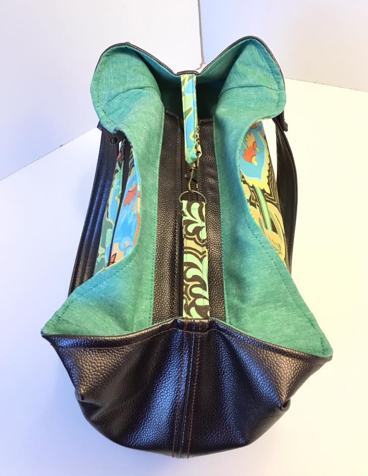 Celine Zip Top Tote Sewing Pattern made by Michelle Wilkinson Tripp top view