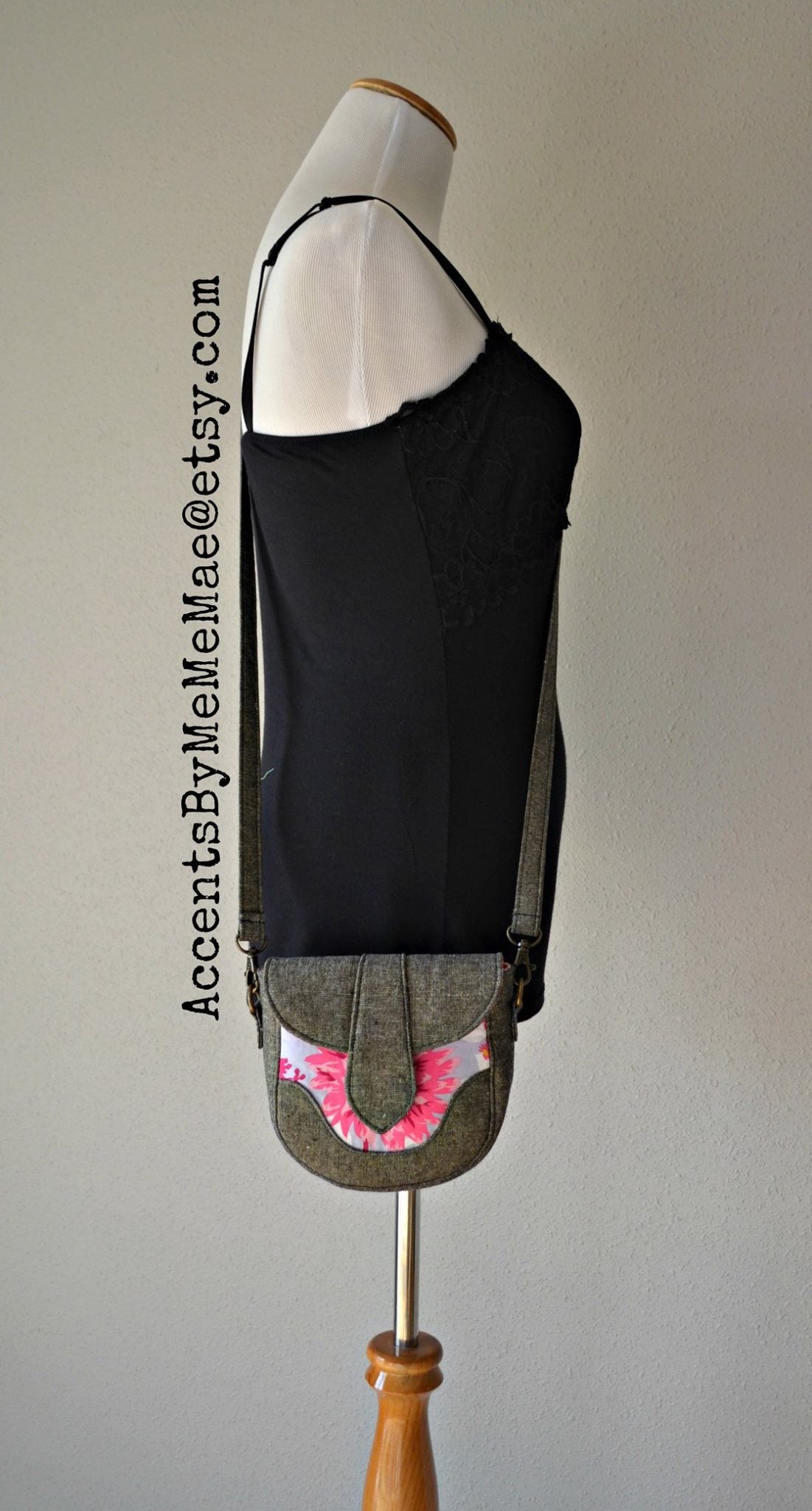 Dollie Mini Crossbody Sewing Pattern made by Justina McBride modelled