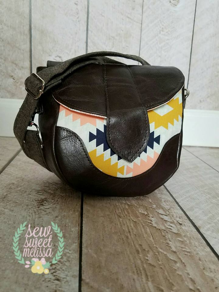 Dollie Mini Crossbody Sewing Pattern made by Melissa Magruder front view