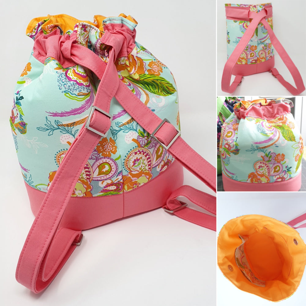 Duffel Backpack PDF Sewing Pattern,   Sewalong with various pictures