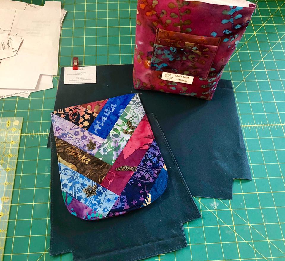 The Crossbody Bag PDF Sewing Pattern being made