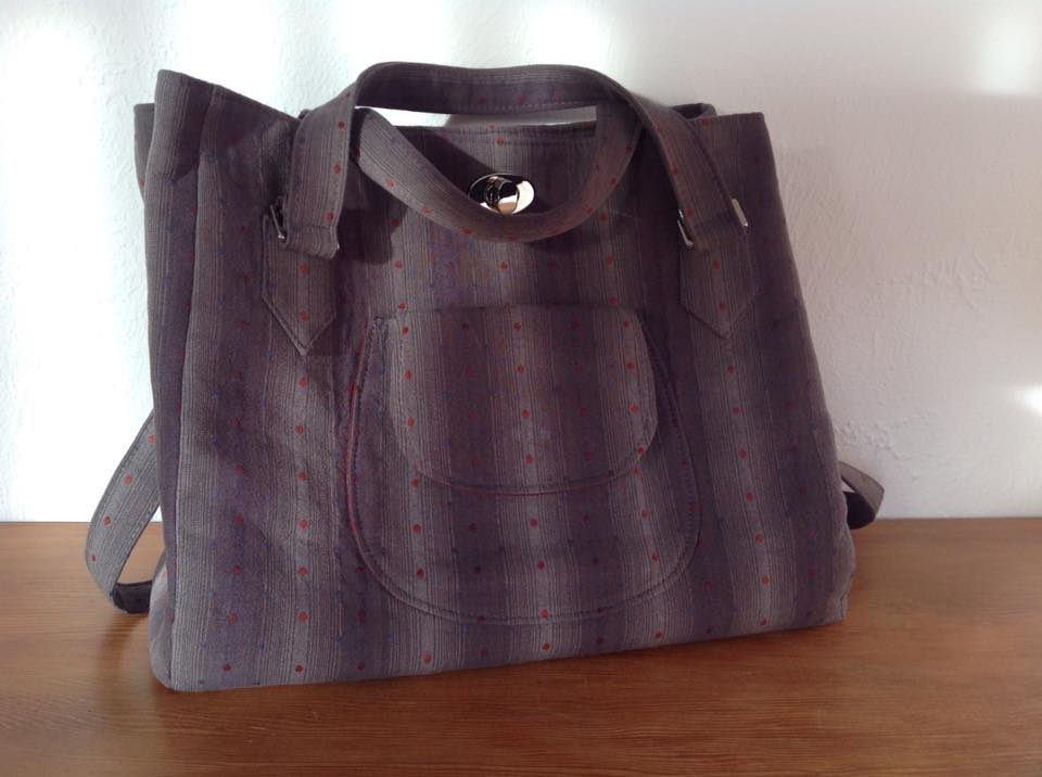 Frankie Handbag Tote sewing pattern made by Elizabeth Bolton