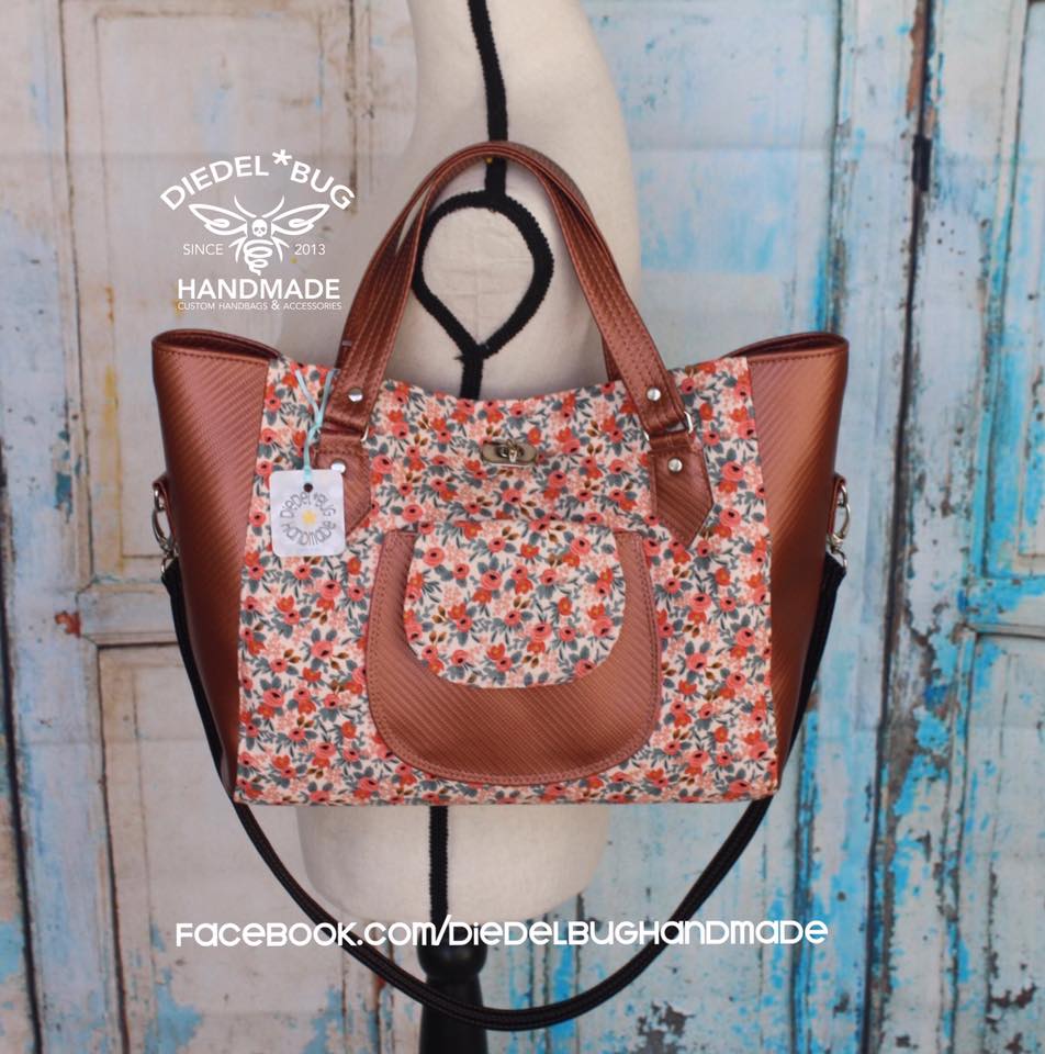 Frankie Handbag Tote sewing pattern made by Erin Morris - Diedel Bug Handmade