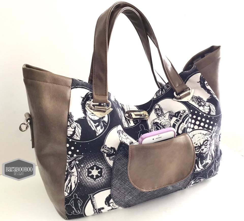 Frankie Handbag Tote sewing pattern made by Michelle Wilkinson Tripp - Barabooboo designs