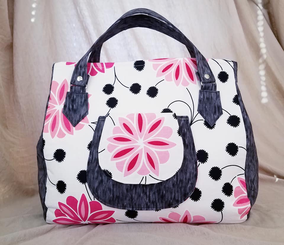 Frankie Handbag Tote sewing pattern made by Yvon Carr