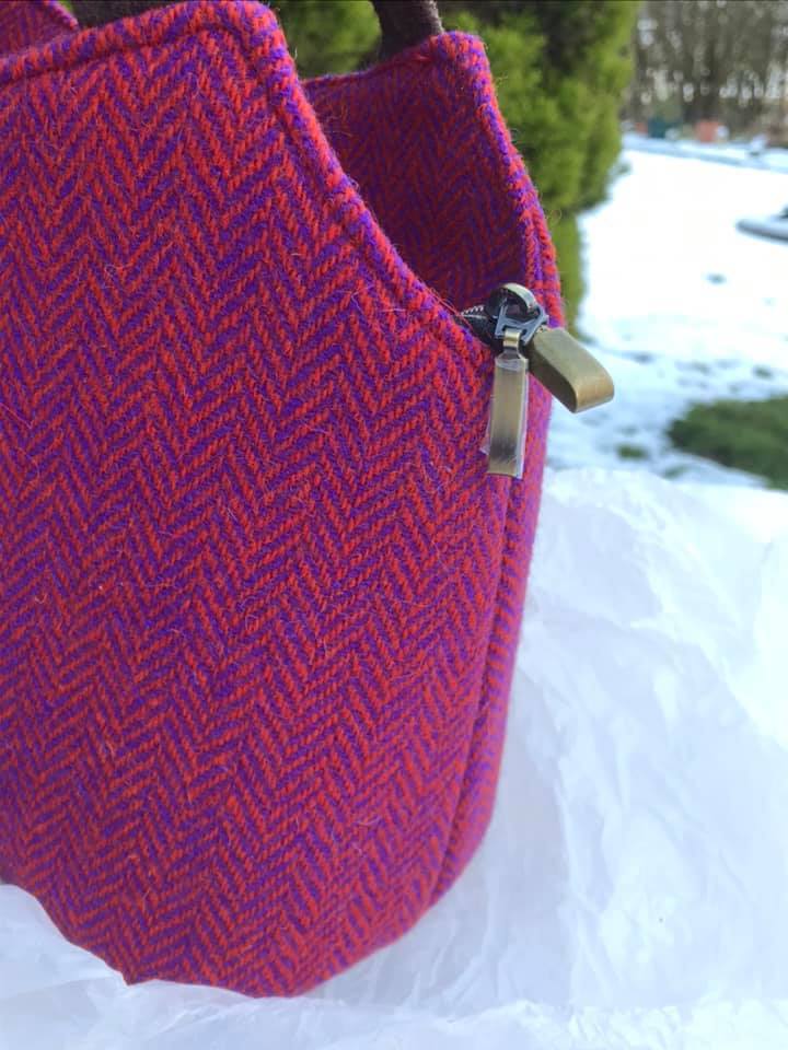 Hope Handbag PDF Sewing Pattern - made by Alice Ferguson Tweed fabric