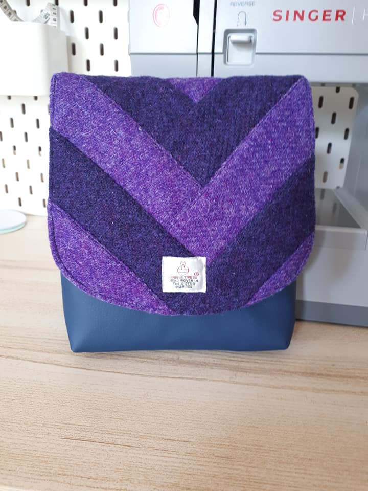 The Crossbody Bag PDF Sewing Pattern purple tweed