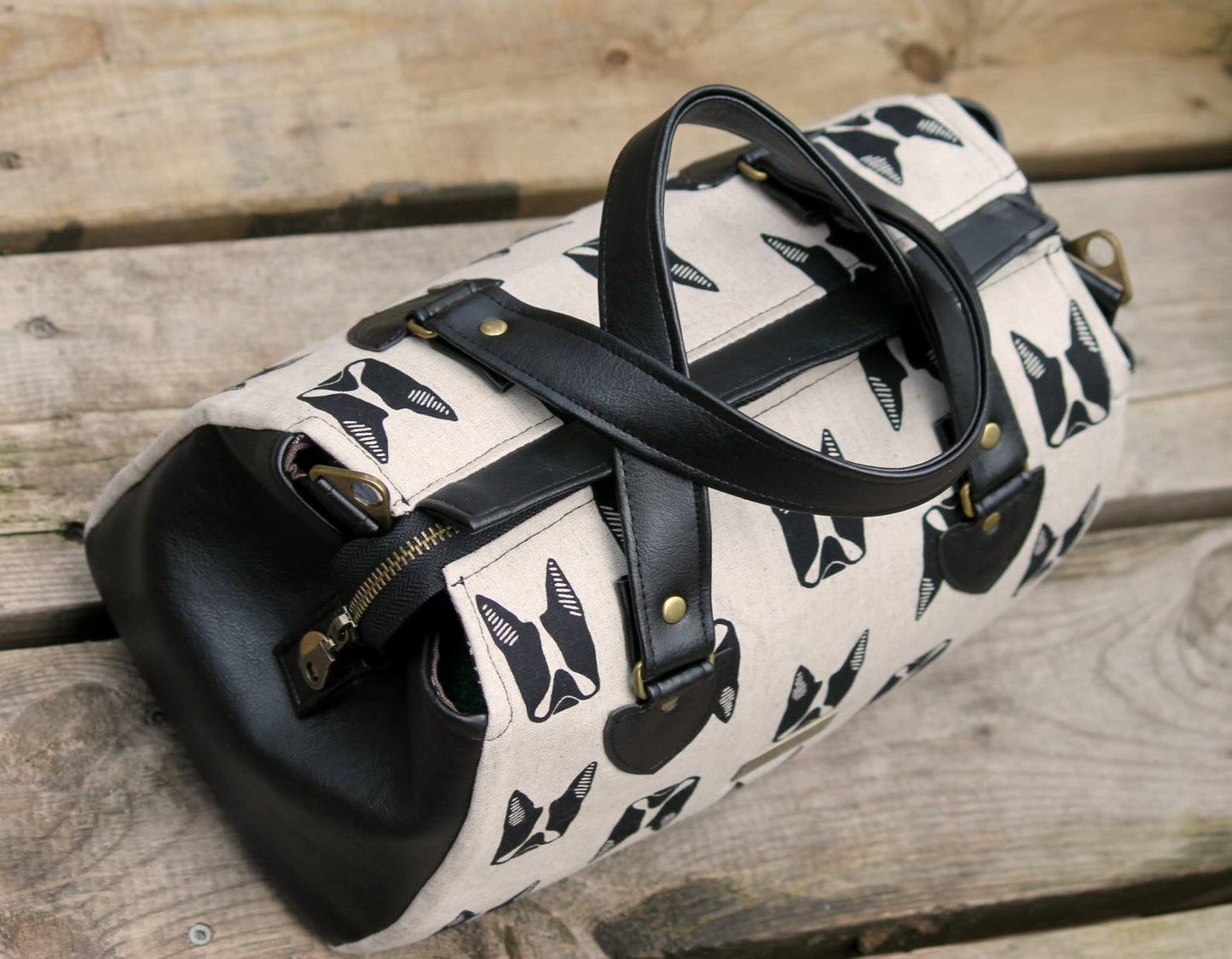 Louise Barrel Bag Sewing Pattern made by Michelle Tripp