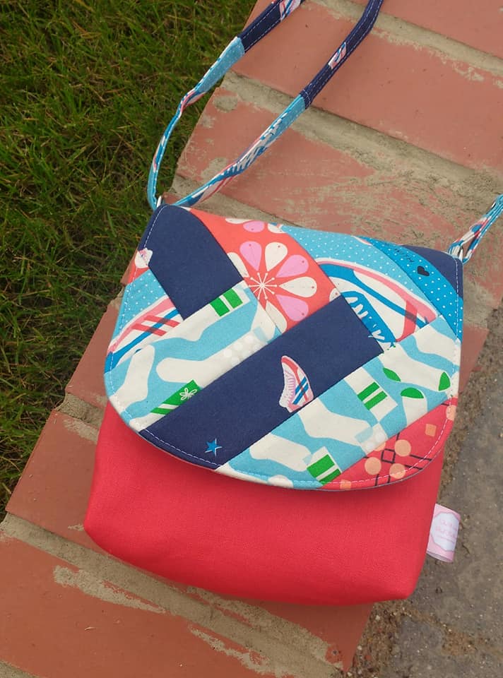 The Crossbody Bag PDF Sewing Pattern contrast fabric