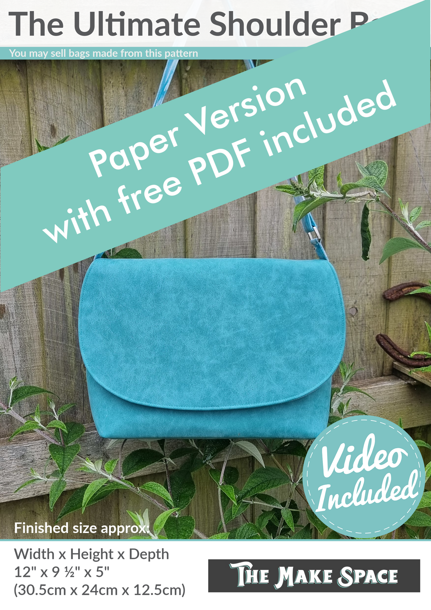 Ultimate Shoulder Bag Paper Sewing Pattern with video sew along