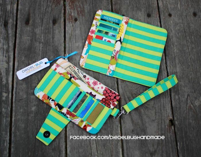 Pearl Wallet Clutch Sewing Pattern made by Erin Morris - interior view