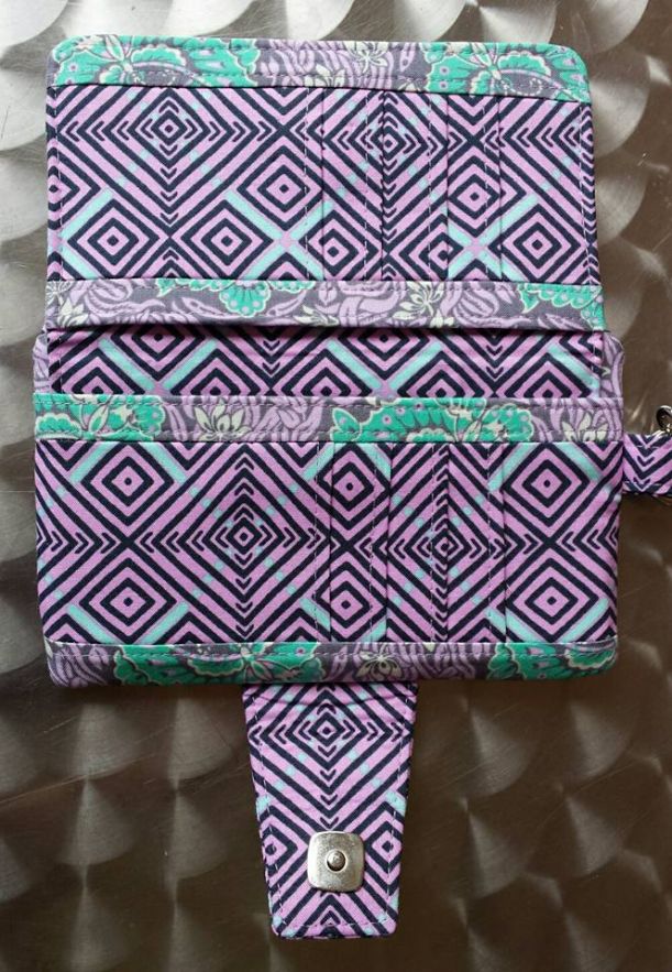 Pearl Wallet Clutch Sewing Pattern made by Sandra interior view