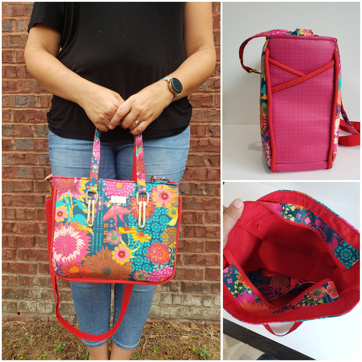 Piped Pocket Tote PDF Sewing Pattern  Made by Maggie Mafiol