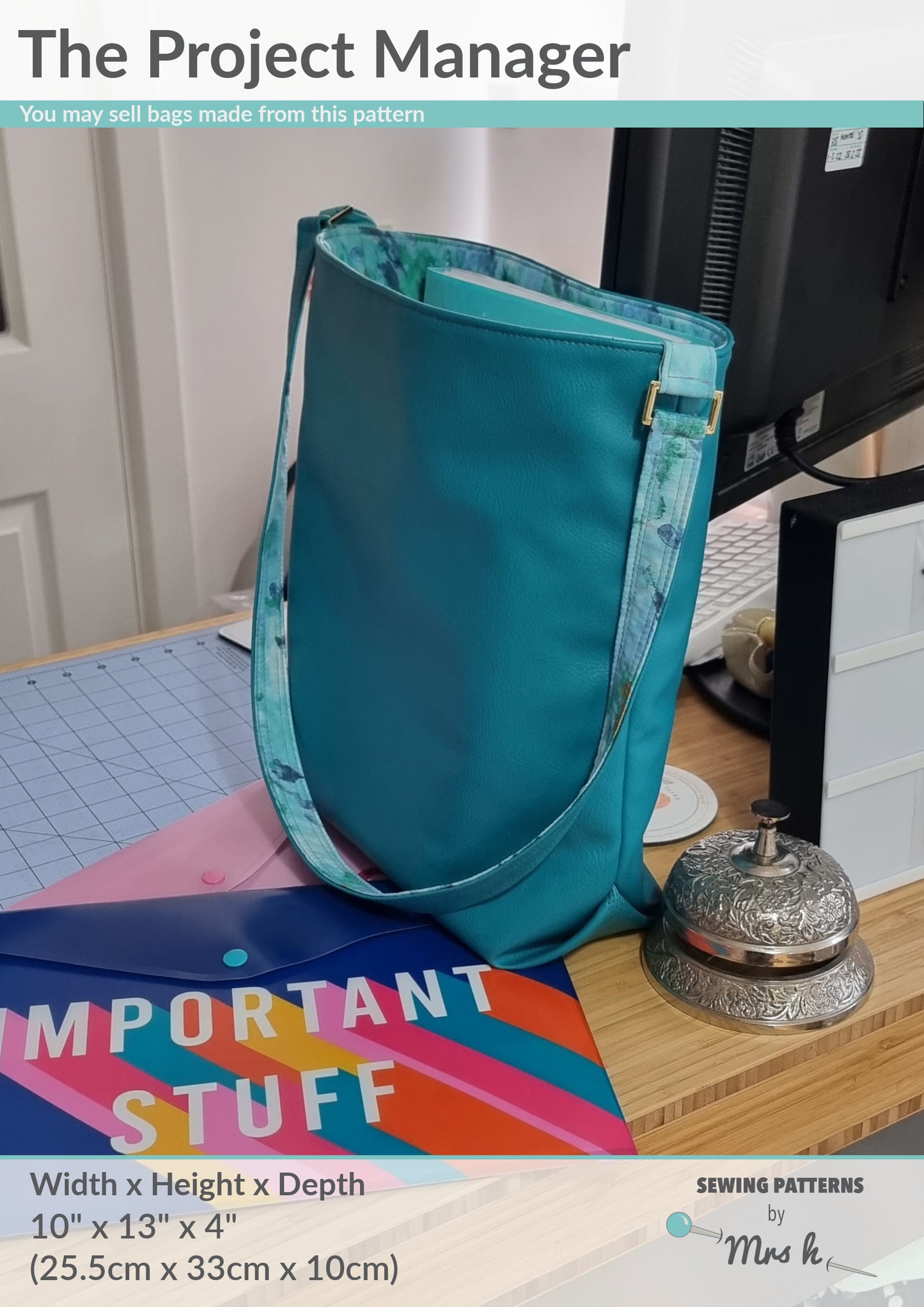 Project Manager Open Top Tote - Mini Market Makes PDF Sewing Pattern