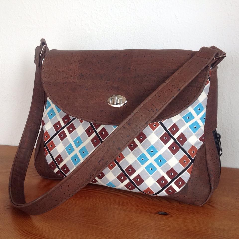 Sadie Expandable Bag Sewing Pattern made by Elizabeth Bolton front view