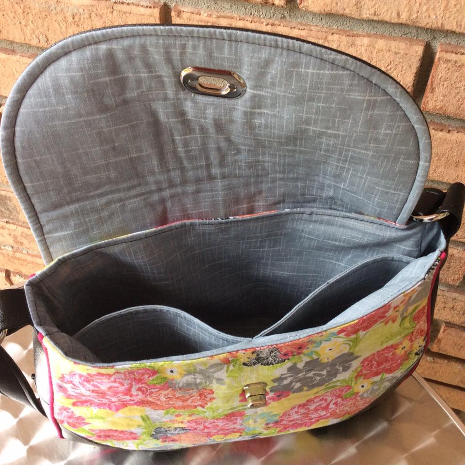 Sadie Expandable Bag Sewing Pattern made by Sandra Butler Sawyer interior view