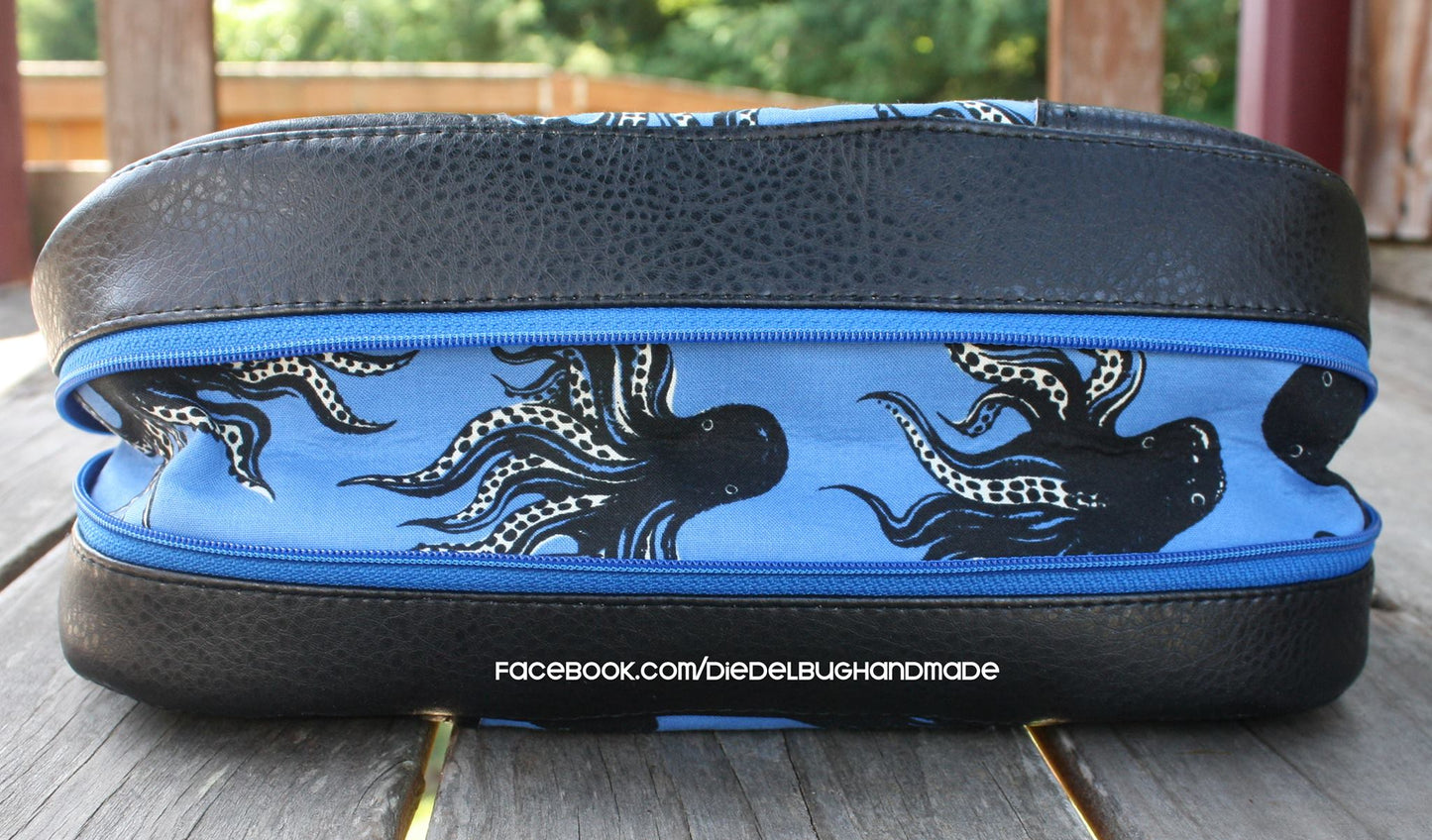 Sadie Expandable Bag Sewing Pattern octopus fabric