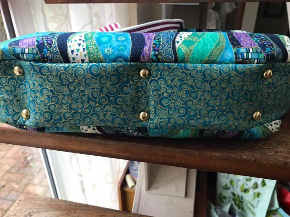 Side Hustle PDF Sewing Pattern fabric contrast pattern bottom view