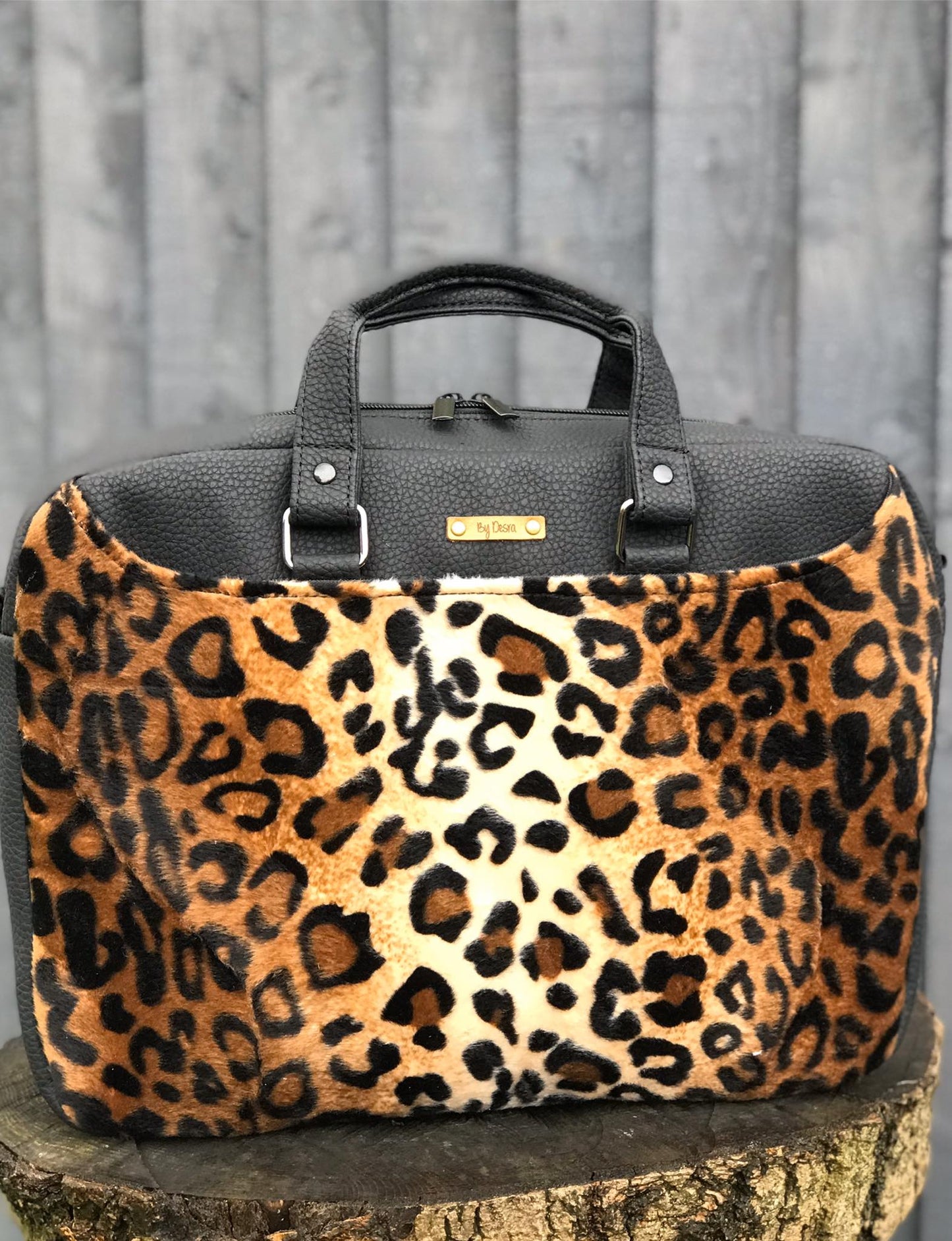 Side Hustle PDF Sewing Pattern Leoprad print fabric