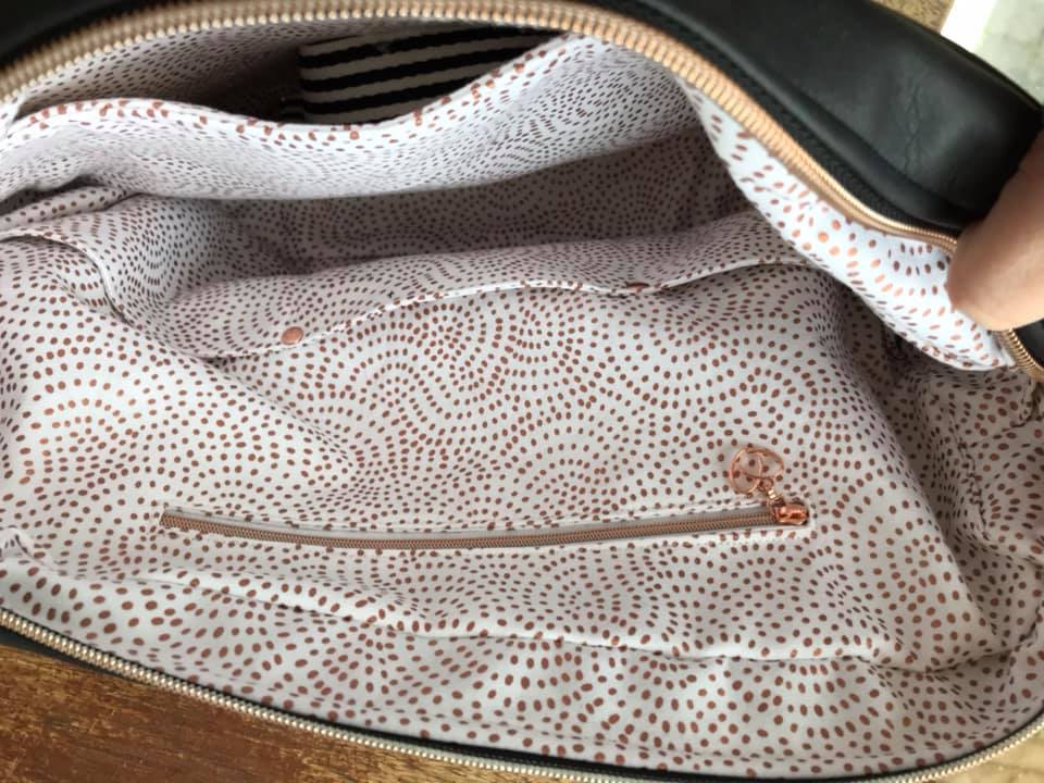 Side Hustle PDF Sewing Pattern Spotty interior fabric