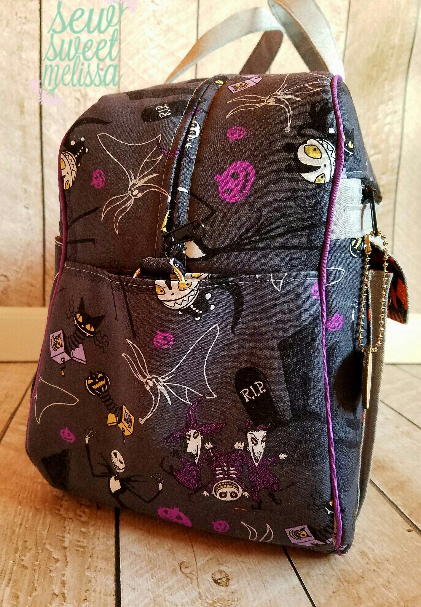 Stella Weekender Bag Sewing Pattern made by Melissa Magruder - side view