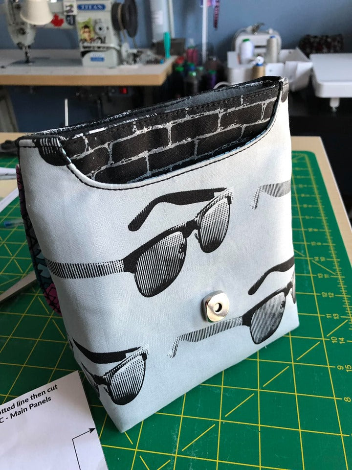 The Crossbody Bag PDF Sewing Pattern sunglasses fabric