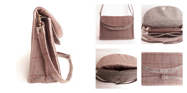 The Captivating Clutch PDF Sewing Pattern - Tweed fabric