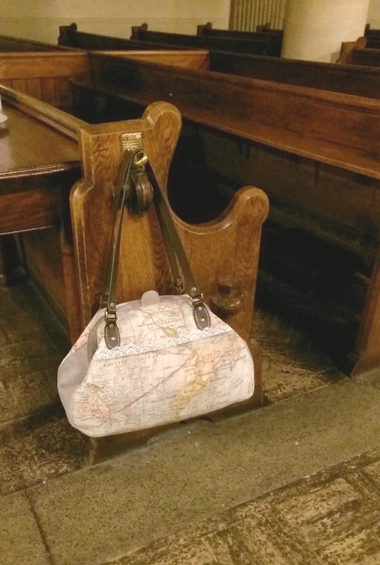 The Companion Carpet Bag by Mrs H map fabric