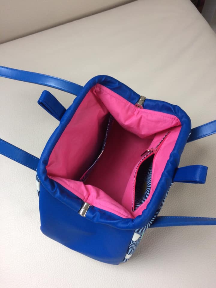 The Companion Carpet Bag by Mrs H pink interior by Jeni Owen