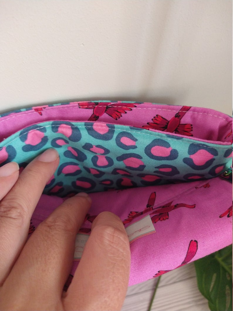 The Crossbody Bag PDF Sewing Pattern animal print interior