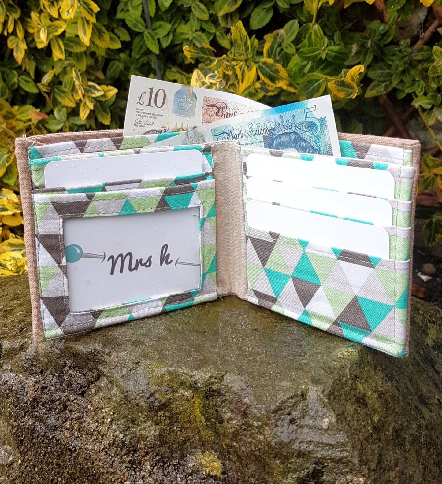 The Gentleman's Wallet sewing pattern by Mrs H, mrs H card in slot holder