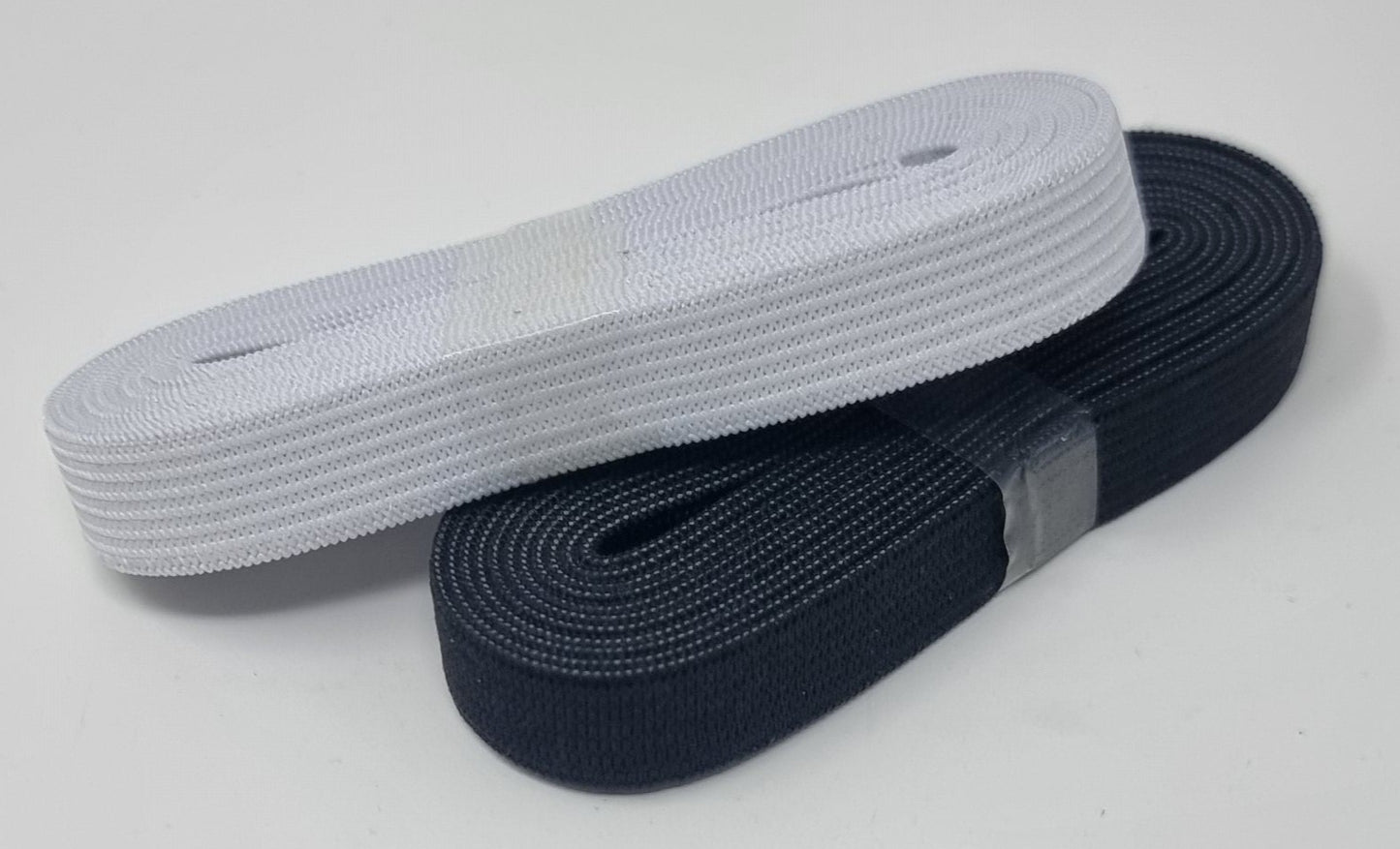 12mm x 2m knitted elastic in black or white