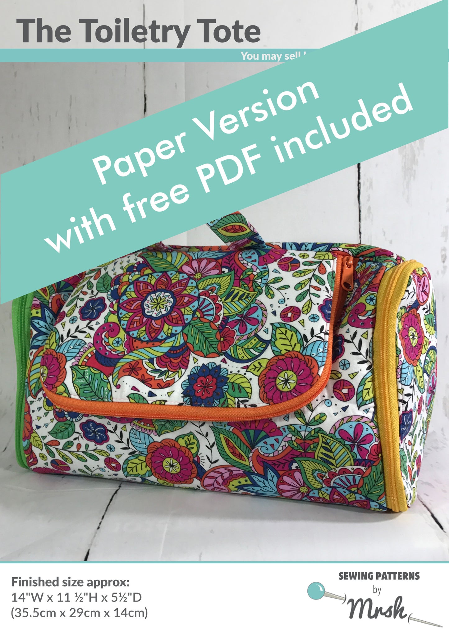 Toiletry Tote Paper Pattern