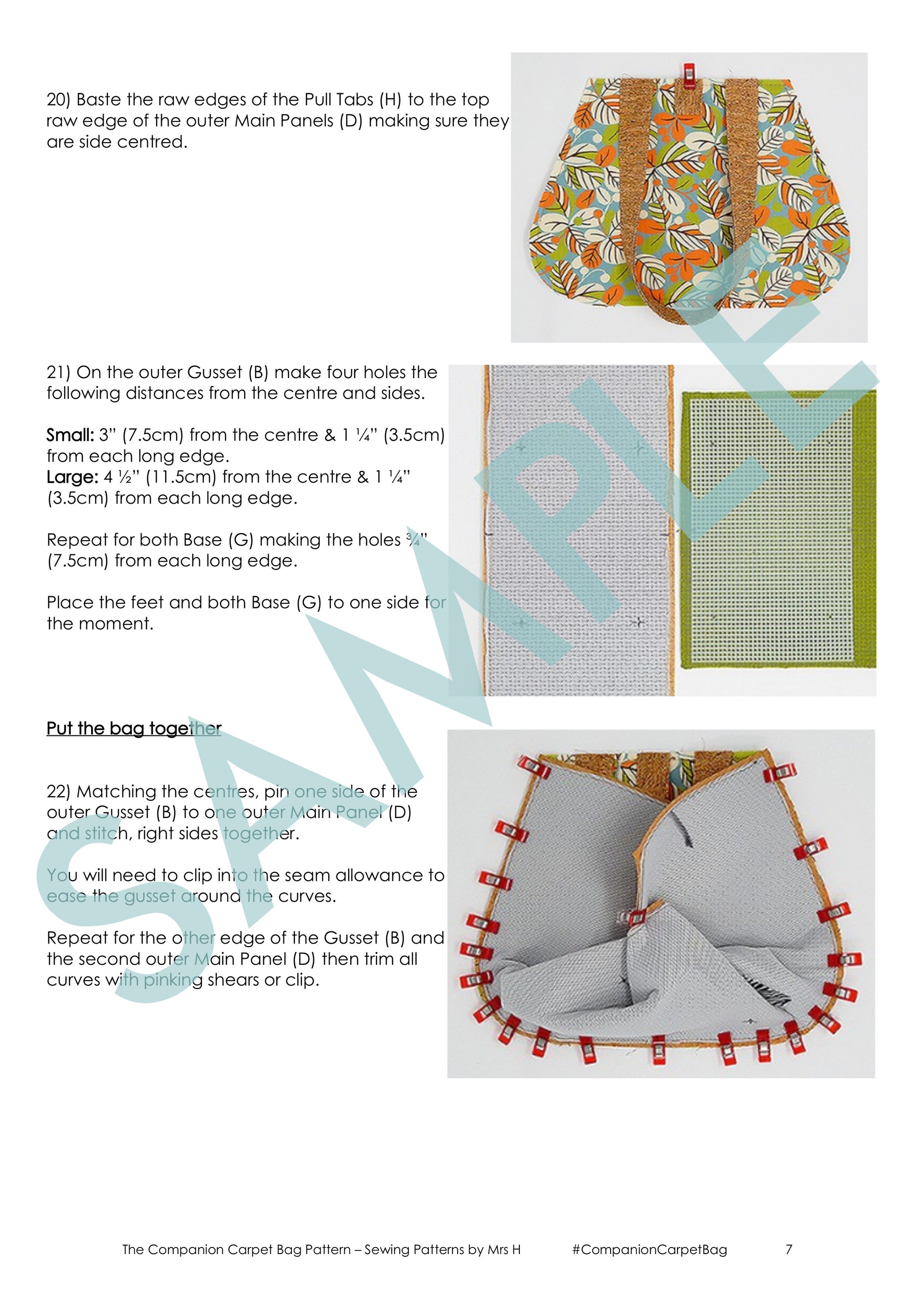 The Companion Carpet Bag by Mrs H sample