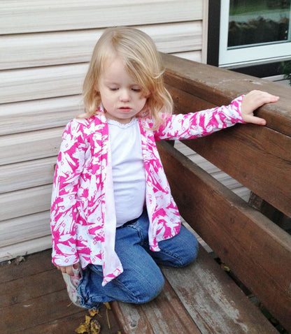 Scarf Neck Cardigan (Girls & Women Combo)