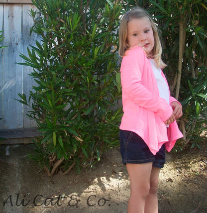 Scarf Neck Cardigan (Girls & Women Combo)