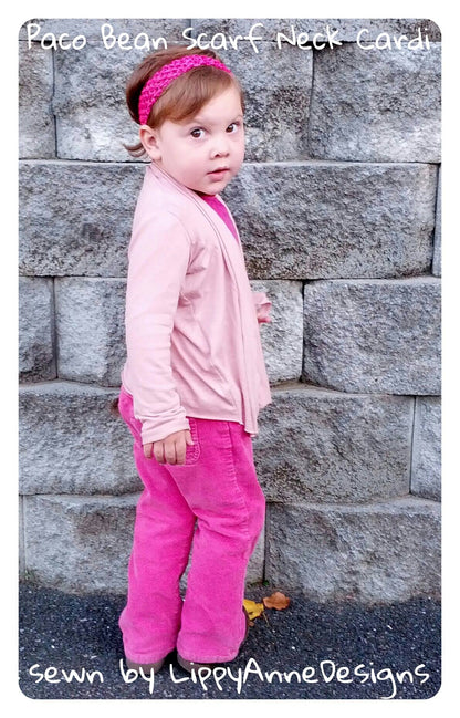 Scarf Neck Cardigan (Girls & Women Combo)