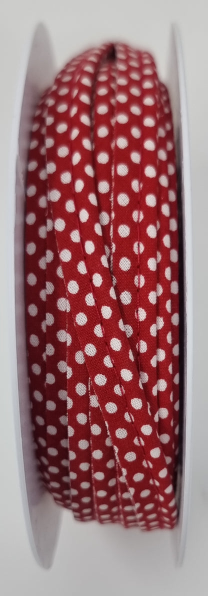 50% OFF - Polka dot piping - 10mm flange by the meter