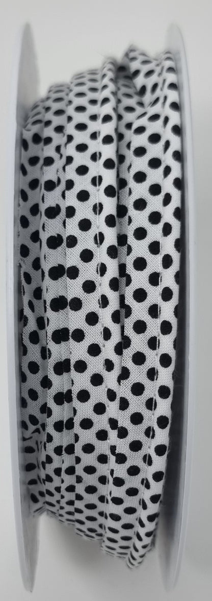 50% OFF - Polka dot piping - 10mm flange by the meter
