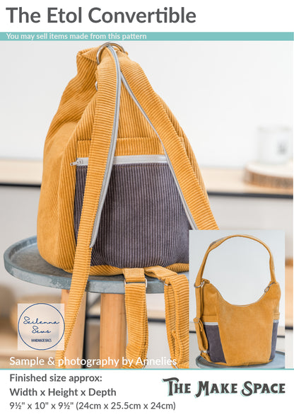 Etol Convertible Bag PDF Sewing Pattern